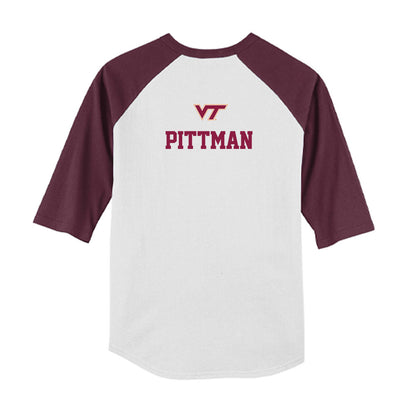 Virginia Tech - NCAA Baseball : Cameron Pittman - USA Youth Raglan T-Shirt-1