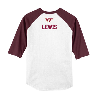 Virginia Tech - NCAA Baseball : David Lewis - USA Raglan Shirt-1