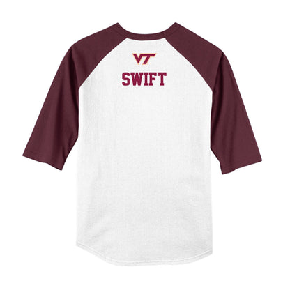 Virginia Tech - NCAA Baseball : Chase Swift - USA Raglan Shirt-1