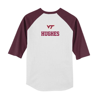 Virginia Tech - NCAA Baseball : Treyson Hughes - USA Youth Raglan T-Shirt-1