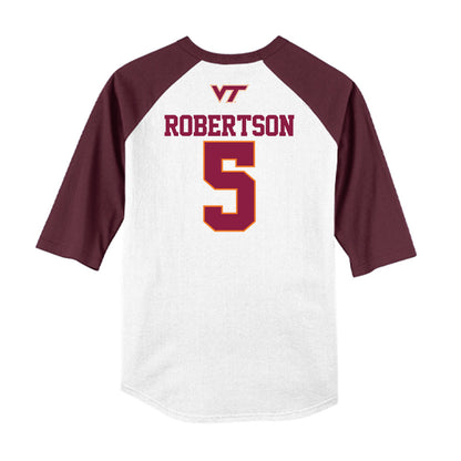 Virginia Tech - NCAA Baseball : Aiden Robertson - USA Raglan Shirt-1