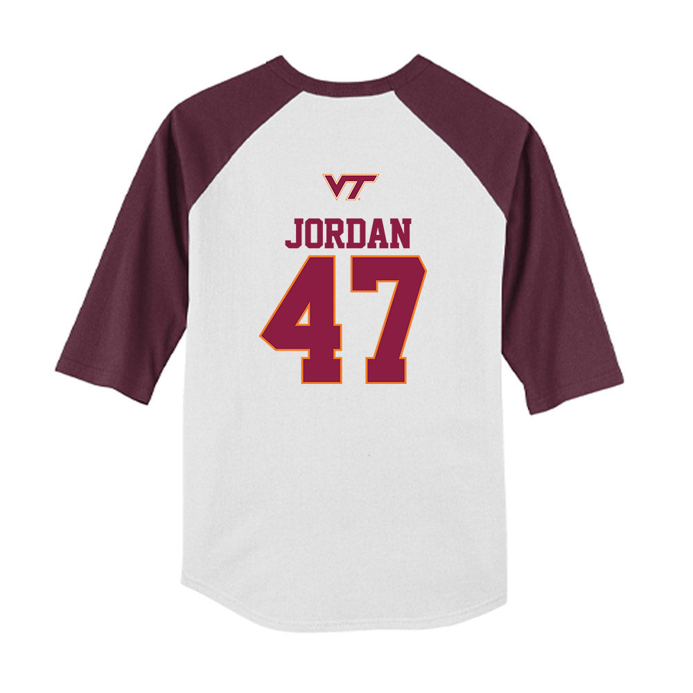 Virginia Tech - NCAA Baseball : Mycah Jordan - USA Youth Raglan T-Shirt-1