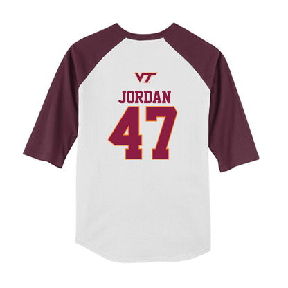 Virginia Tech - NCAA Baseball : Mycah Jordan - USA Youth Raglan T-Shirt-1