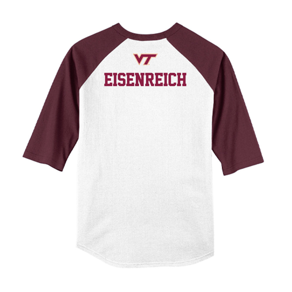 Virginia Tech - NCAA Baseball : Logan Eisenreich - USA Raglan Shirt-1