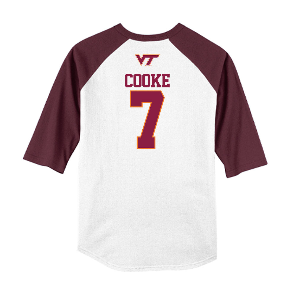 Virginia Tech - NCAA Baseball : Henry Cooke - USA Raglan Shirt-1