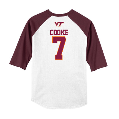 Virginia Tech - NCAA Baseball : Henry Cooke - USA Raglan Shirt-1