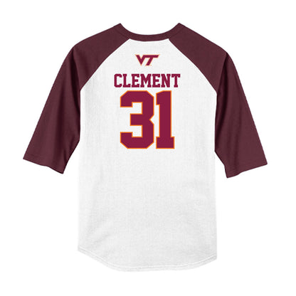 Virginia Tech - NCAA Baseball : Madden Clement - USA Raglan Shirt-1