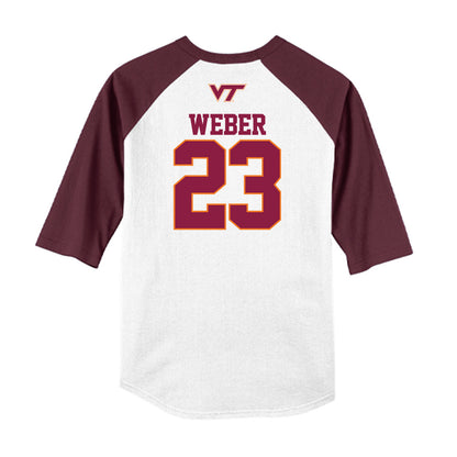 Virginia Tech - NCAA Baseball : Ben Weber - USA Raglan Shirt-1