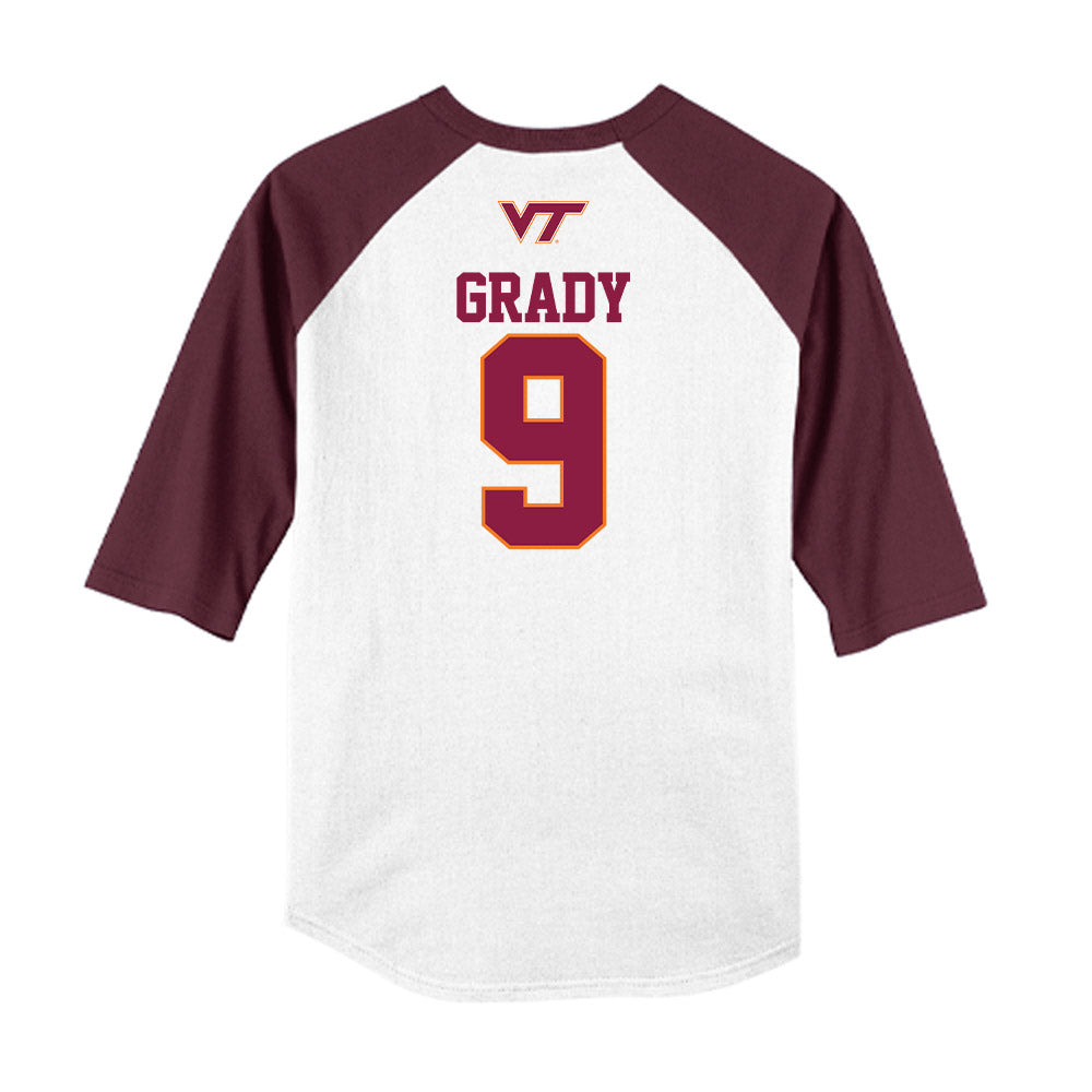 Virginia Tech - NCAA Baseball : Clay Grady - USA Raglan Shirt-1