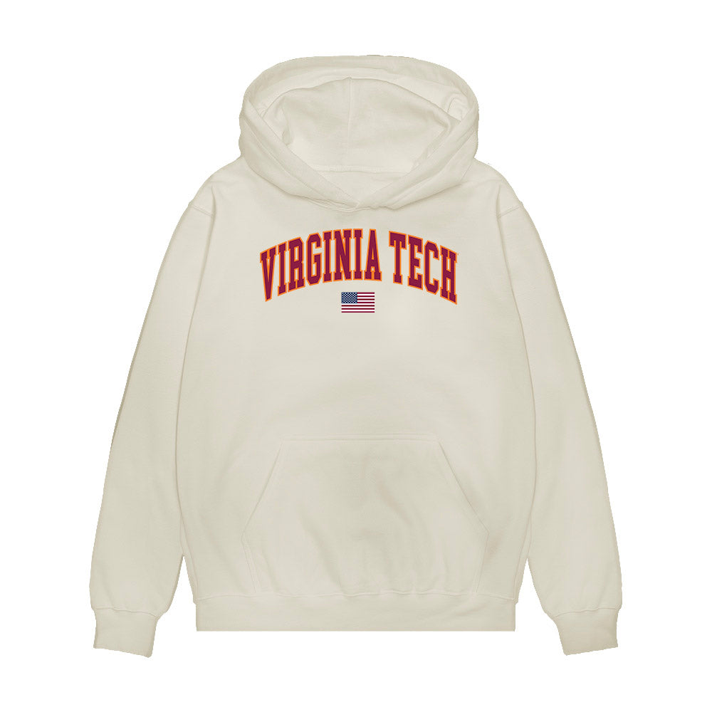 Virginia Tech - NCAA Baseball : Grant Hunter - USA Premium Hooded Sweatshirt-0