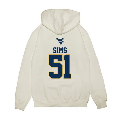 West Virginia - NCAA Baseball : Colton Sims - USA Raglan Premium Hooded Sweatshirt-1
