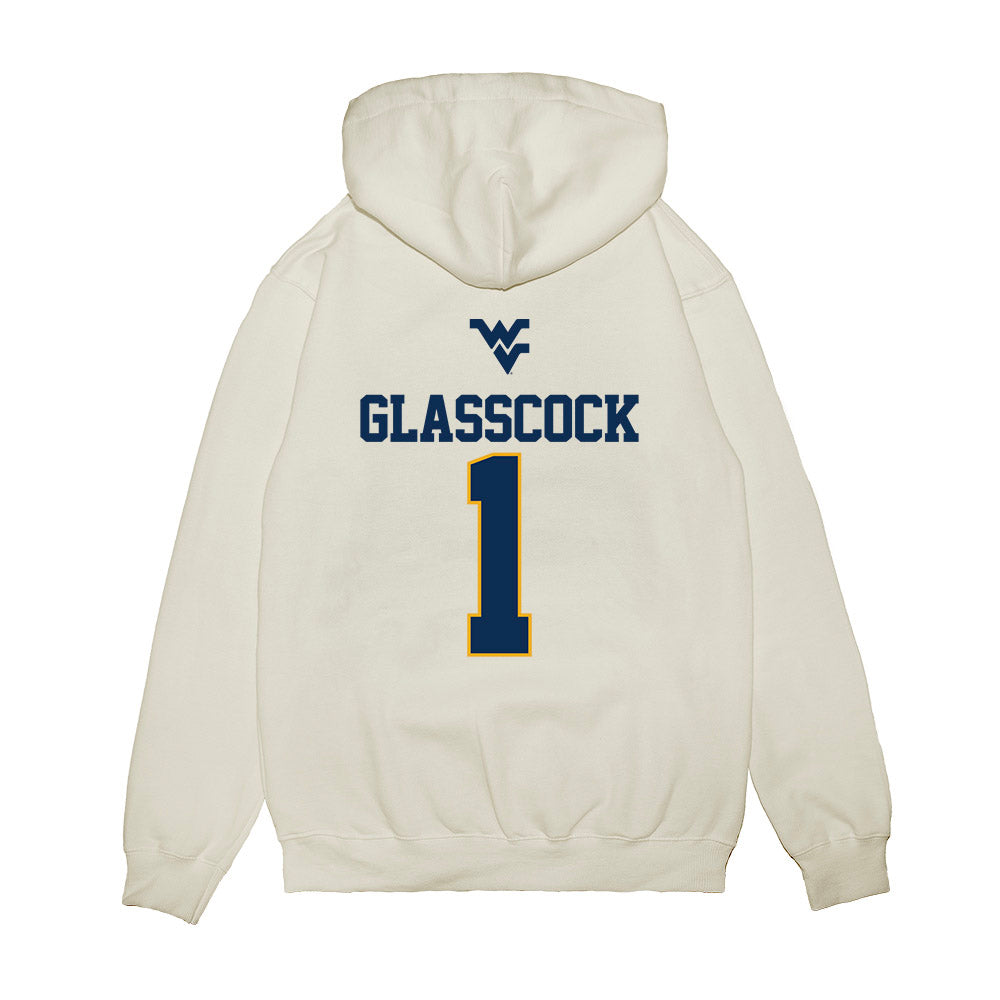 West Virginia - NCAA Baseball : JJ Glasscock - USA Raglan Premium Hooded Sweatshirt-1