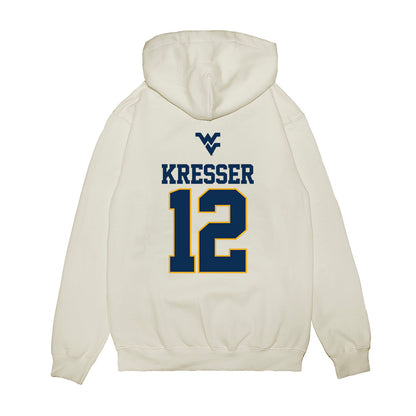 West Virginia - NCAA Baseball : Brodie Kresser - USA Raglan Premium Hooded Sweatshirt-1