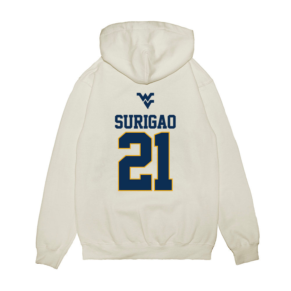 West Virginia - NCAA Baseball : Joshua Surigao - USA Raglan Premium Hooded Sweatshirt-1