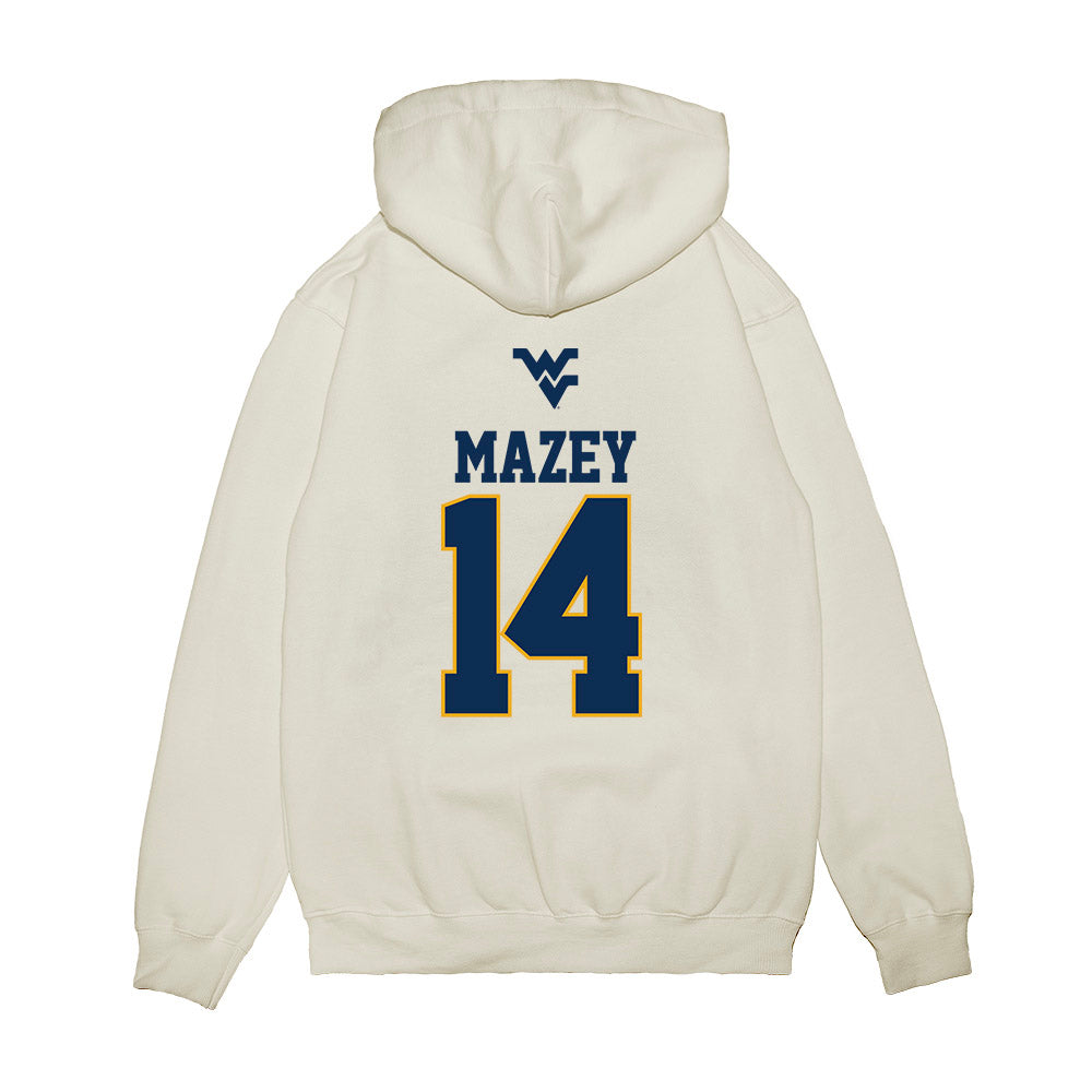 West Virginia - NCAA Baseball : Weston Mazey - USA Raglan Premium Hooded Sweatshirt-1