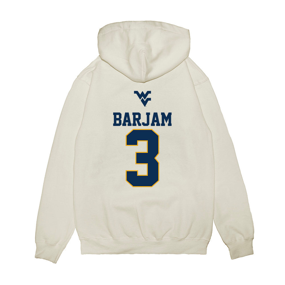 West Virginia - NCAA Baseball : Zahir Barjam - USA Raglan Premium Hooded Sweatshirt-1