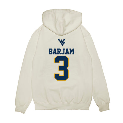 West Virginia - NCAA Baseball : Zahir Barjam - USA Raglan Premium Hooded Sweatshirt-1