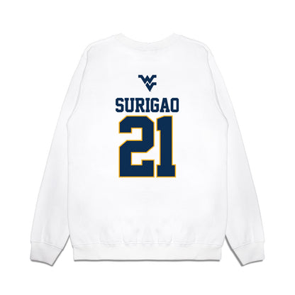 West Virginia - NCAA Baseball : Joshua Surigao - USA Raglan Premium Crewneck Sweatshirt-1