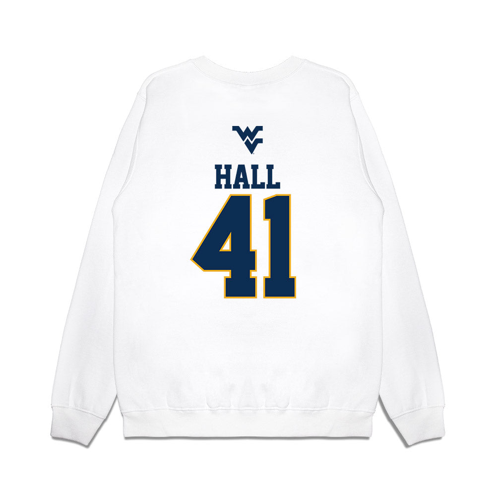West Virginia - NCAA Baseball : Tyrus Hall - USA Raglan Premium Crewneck Sweatshirt-1