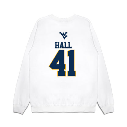 West Virginia - NCAA Baseball : Tyrus Hall - USA Raglan Premium Crewneck Sweatshirt-1