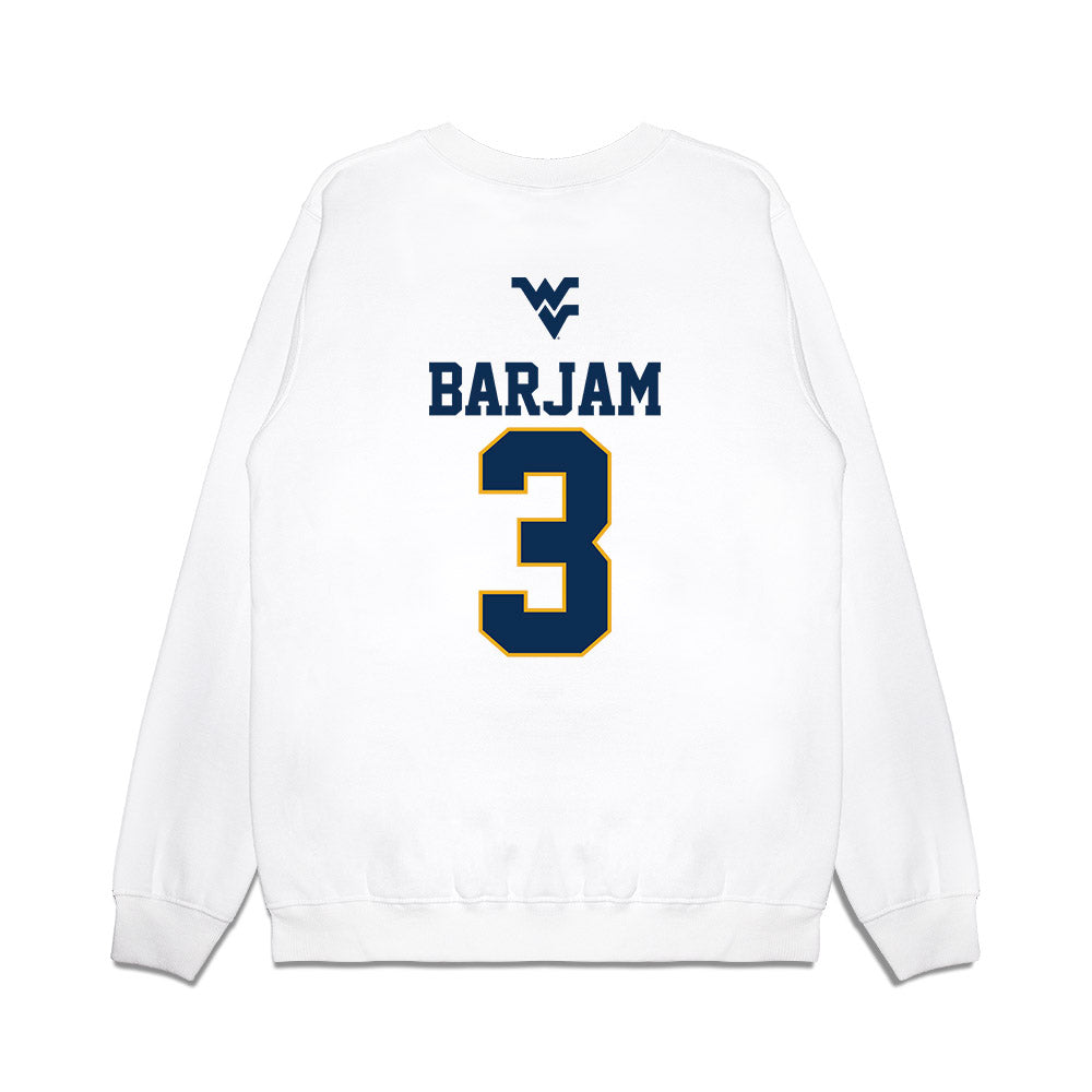West Virginia - NCAA Baseball : Zahir Barjam - USA Raglan Premium Crewneck Sweatshirt-1