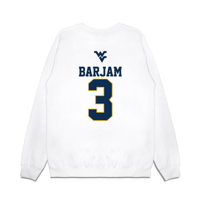 West Virginia - NCAA Baseball : Zahir Barjam - USA Raglan Premium Crewneck Sweatshirt-1
