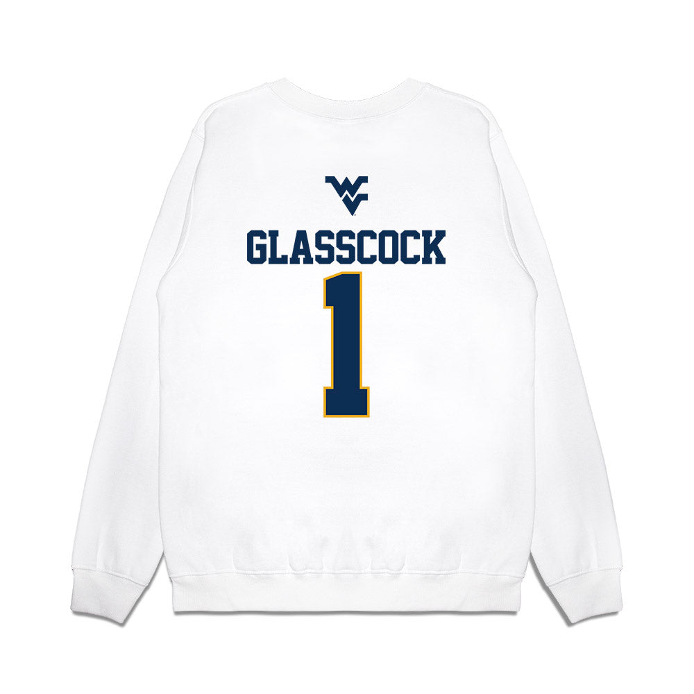 West Virginia - NCAA Baseball : JJ Glasscock - USA Raglan Premium Crewneck Sweatshirt-1