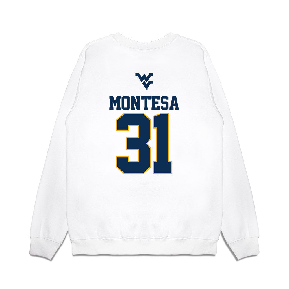 West Virginia - NCAA Baseball : Dawson Montesa - USA Raglan Premium Crewneck Sweatshirt-1