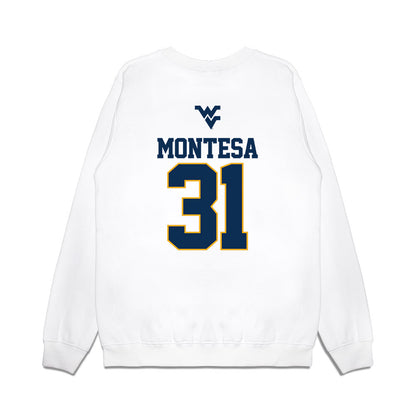 West Virginia - NCAA Baseball : Dawson Montesa - USA Raglan Premium Crewneck Sweatshirt-1