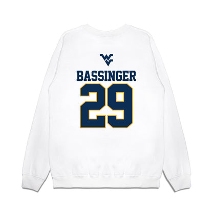 West Virginia - NCAA Baseball : Reese Bassinger - USA Raglan Premium Crewneck Sweatshirt-1
