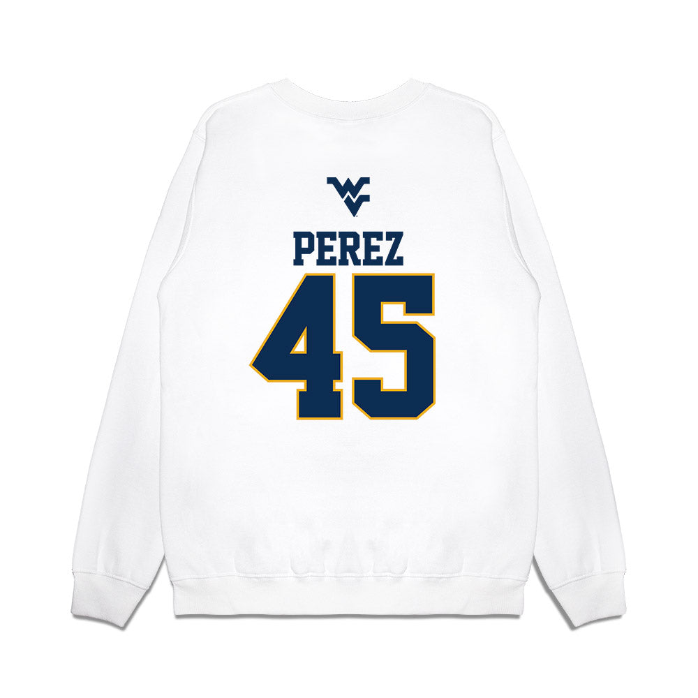 West Virginia - NCAA Baseball : David Perez - USA Raglan Premium Crewneck Sweatshirt-1