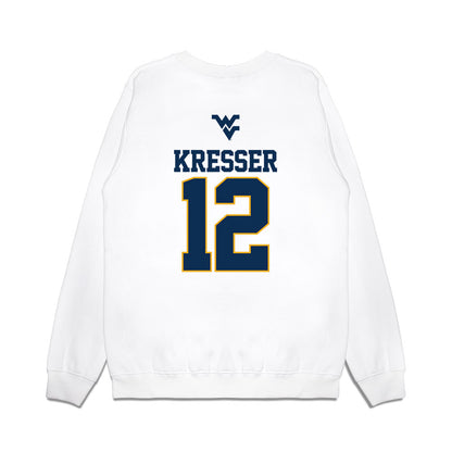 West Virginia - NCAA Baseball : Brodie Kresser - USA Raglan Premium Crewneck Sweatshirt-1