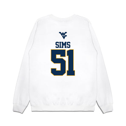 West Virginia - NCAA Baseball : Colton Sims - USA Raglan Premium Crewneck Sweatshirt-1