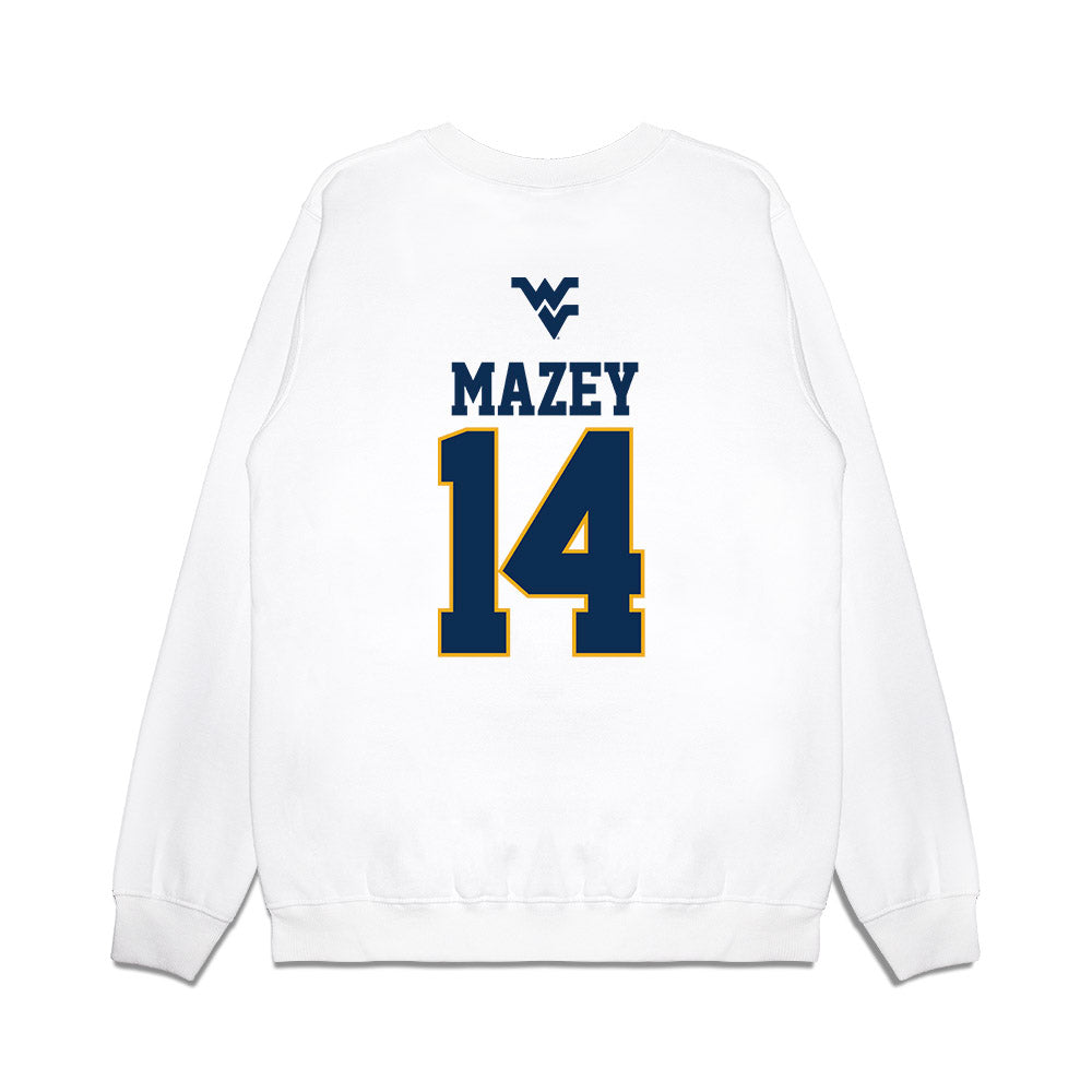 West Virginia - NCAA Baseball : Weston Mazey - USA Raglan Premium Crewneck Sweatshirt-1