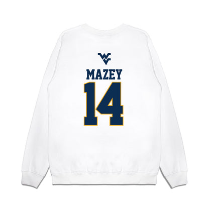 West Virginia - NCAA Baseball : Weston Mazey - USA Raglan Premium Crewneck Sweatshirt-1
