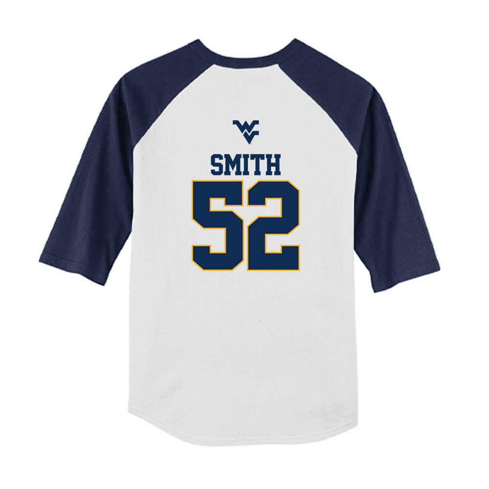 West Virginia - NCAA Baseball : Weston Smith - USA Raglan Youth Raglan T-Shirt-1
