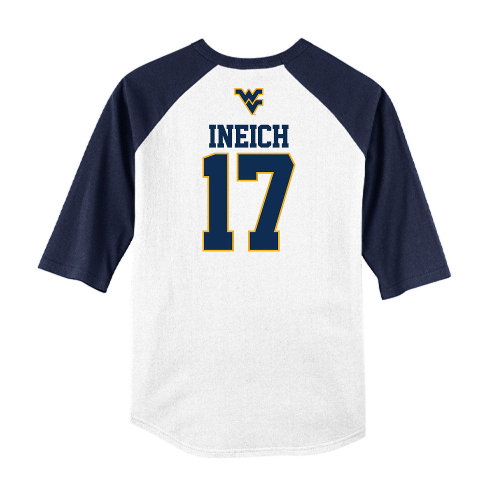 West Virginia - NCAA Baseball : Matt Ineich - USA Raglan Raglan Shirt-1