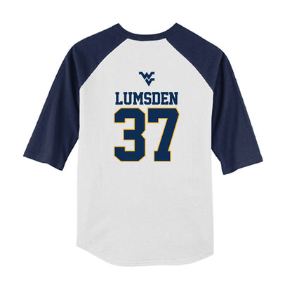 West Virginia - NCAA Baseball : Benjamin Lumsden - USA Raglan Youth Raglan T-Shirt-1