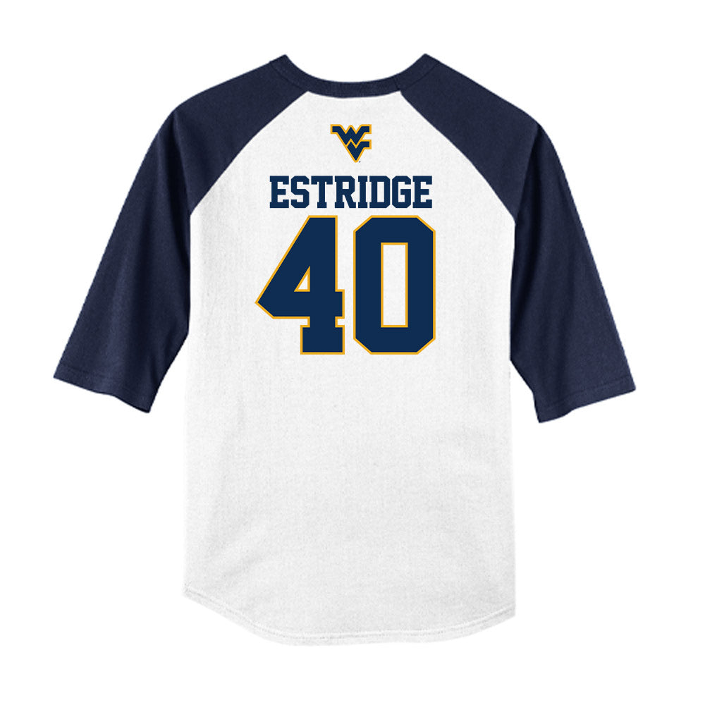 West Virginia - NCAA Baseball : Carson Estridge - USA Raglan Raglan Shirt-1