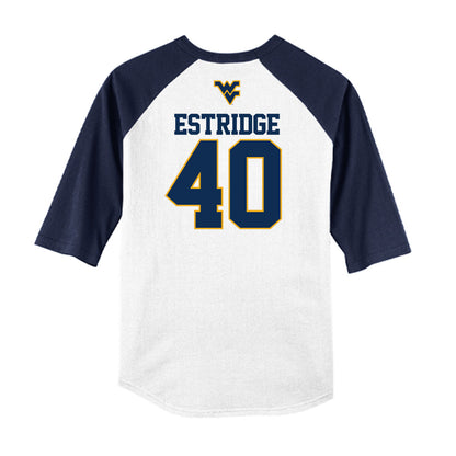 West Virginia - NCAA Baseball : Carson Estridge - USA Raglan Raglan Shirt-1