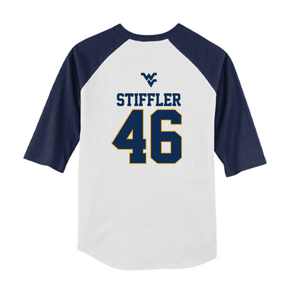 West Virginia - NCAA Baseball : Mac Stiffler - USA Raglan Youth Raglan T-Shirt-1