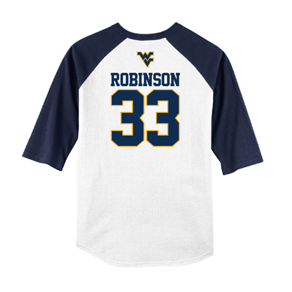 West Virginia - NCAA Baseball : Brayden Robinson - USA Raglan Raglan Shirt-1