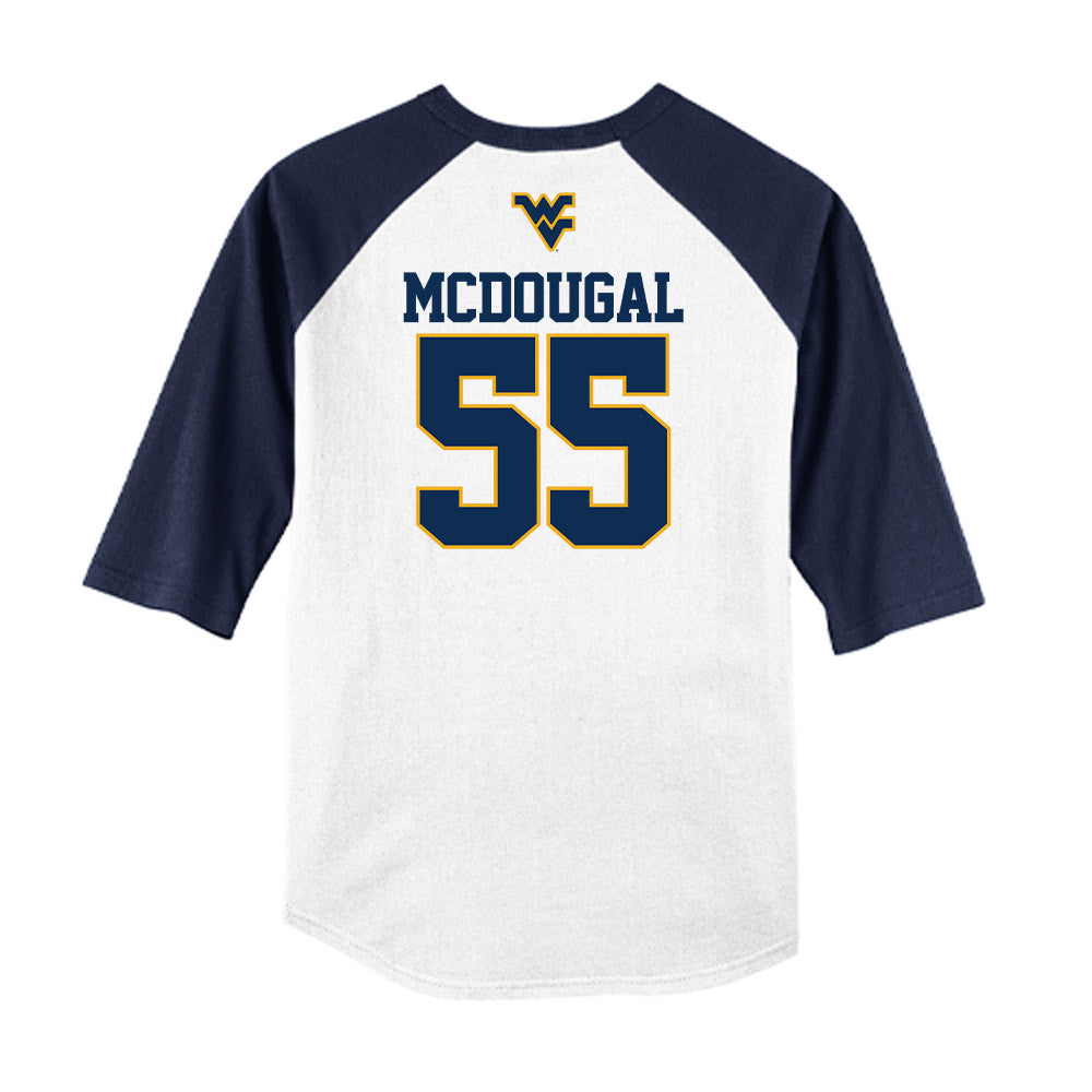 West Virginia - NCAA Baseball : Ben McDougal - USA Raglan Raglan Shirt-1