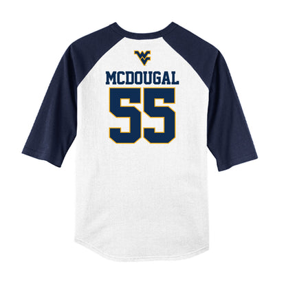 West Virginia - NCAA Baseball : Ben McDougal - USA Raglan Raglan Shirt-1