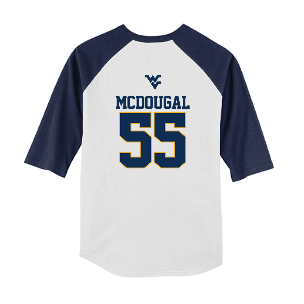 West Virginia - NCAA Baseball : Ben McDougal - USA Raglan Youth Raglan T-Shirt-1
