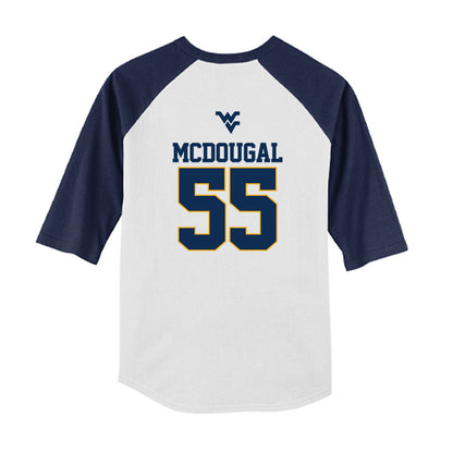 West Virginia - NCAA Baseball : Ben McDougal - USA Raglan Youth Raglan T-Shirt-1