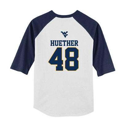 West Virginia - NCAA Baseball : JT Huether - USA Raglan Youth Raglan T-Shirt-1