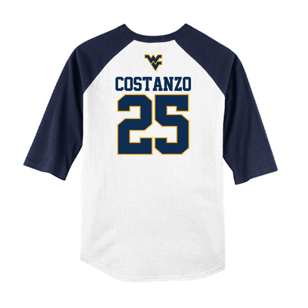 West Virginia - NCAA Baseball : JD Costanzo - USA Raglan Raglan Shirt-1
