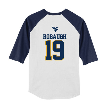 West Virginia - NCAA Baseball : Matthew Robaugh - USA Raglan Youth Raglan T-Shirt-1