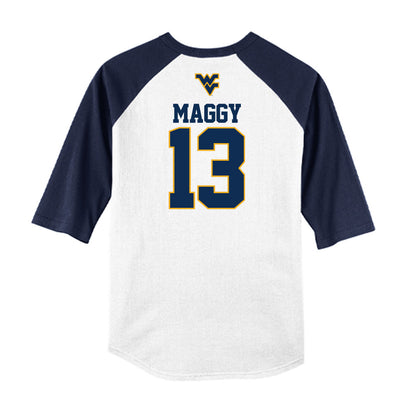 West Virginia - NCAA Baseball : Ryan Maggy - USA Raglan Raglan Shirt-1